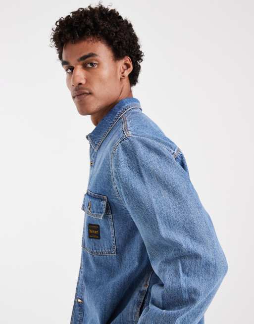 Levi's Workwear jeansskjorta med ficka i mellanblå, 4 av 5