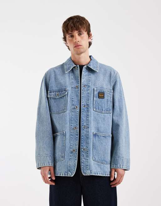 Levi's Workwear kurtka chore z denimu berkley w jasnoniebieskim kolorze, 3 z 5