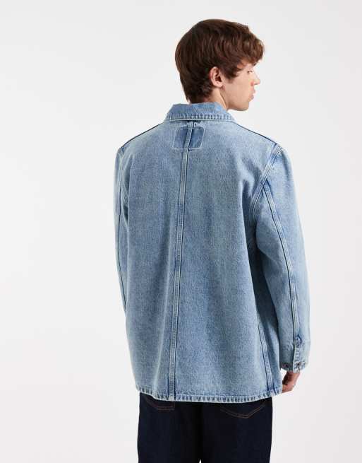 Levi's Workwear kurtka chore z denimu berkley w jasnoniebieskim kolorze, 5 z 5