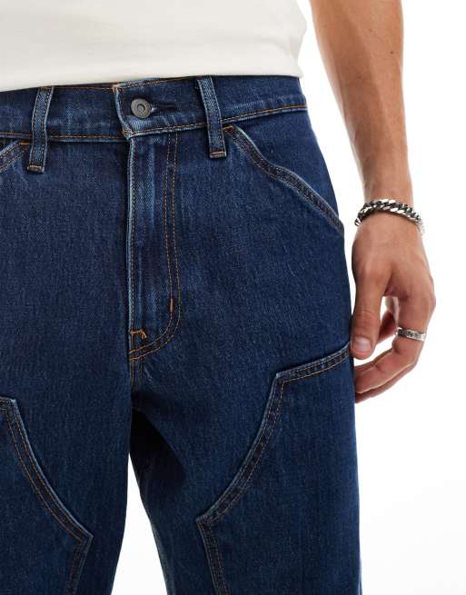 Levi's Workwear - Losse 565 jeans met dubbele kniestukken in donkerblauw, 5 van 5