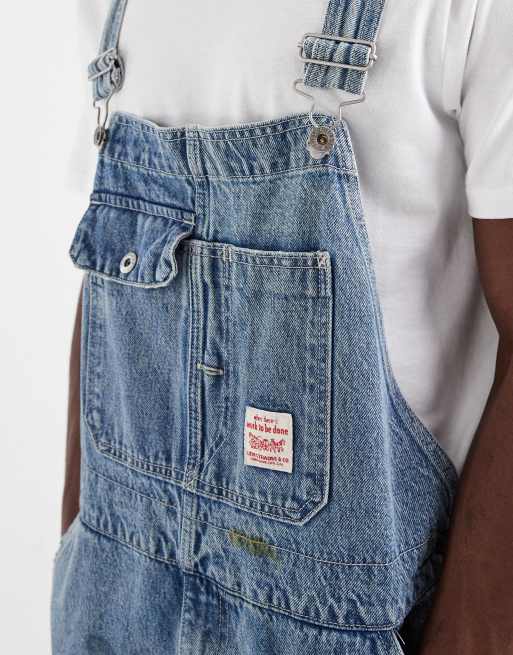 Levi's Workwear luźne jeansowe ogrodniczki w jasnoniebieskim odcieniu vintage, 5 z 5