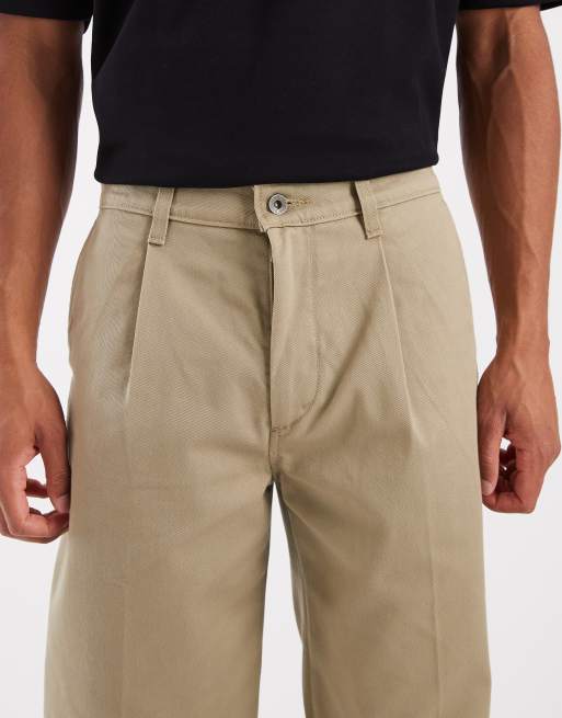 Levi's Workwear luźne plisowane chinosy w beżu, 4 z 5
