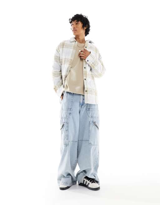 Levi's - Workwear Parkside - Giacca imbottita color crema a quadri