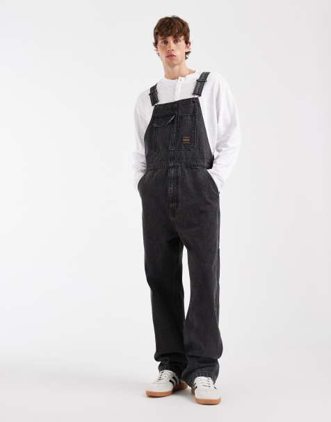 Levi's Workwear peto vaquero holgado en negro lavado - view 1