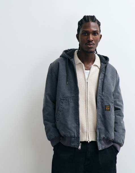 Levi's Workwear potero denimjacka med huva i grått - view 1