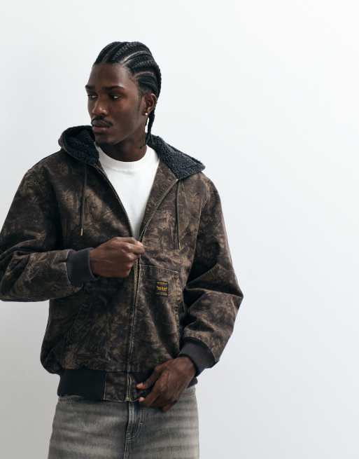 Levi's Workwear potrero camo denim huvtröja i mörkgrön, 2 av 5