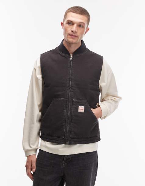 Levi's – Workwear Sansome – Czarna ocieplana kamizelka płócienna - view 1