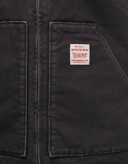 Levi's - Workwear Sansome - Gilet nero imbottito in tela, 5 di 5