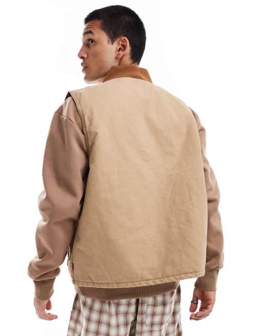 Levi's Workwear Sansome padded canvas vest in beige, 4 of 4