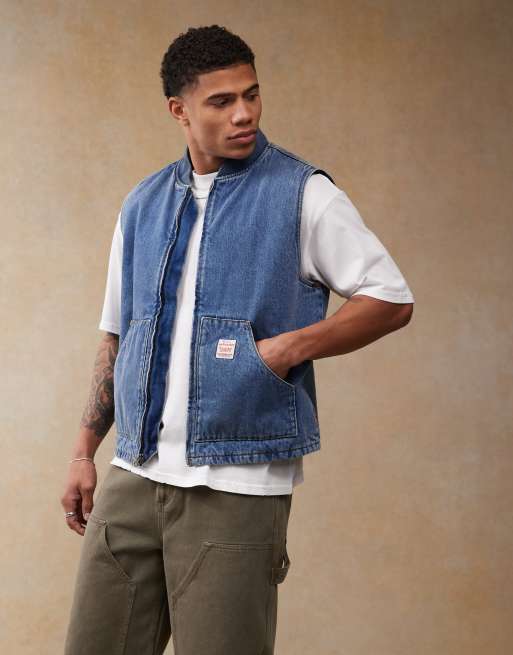 Levi's Workwear - Sansome - Vatteret denimvest i blå mellemvask