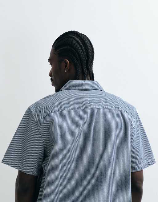 Levi's Workwear short sleeve striped shirt in blue , 3 of 5