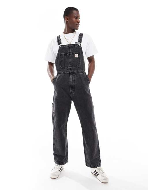 Levi's - Workwear - Sorte overall-jeans med lige ben