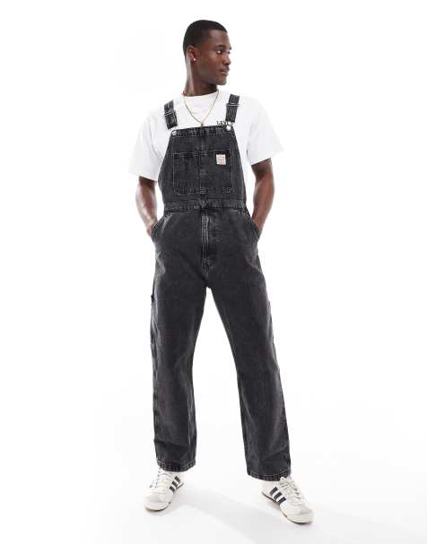 Levi's Workwear straight fit dungaree jeans in black - view 1