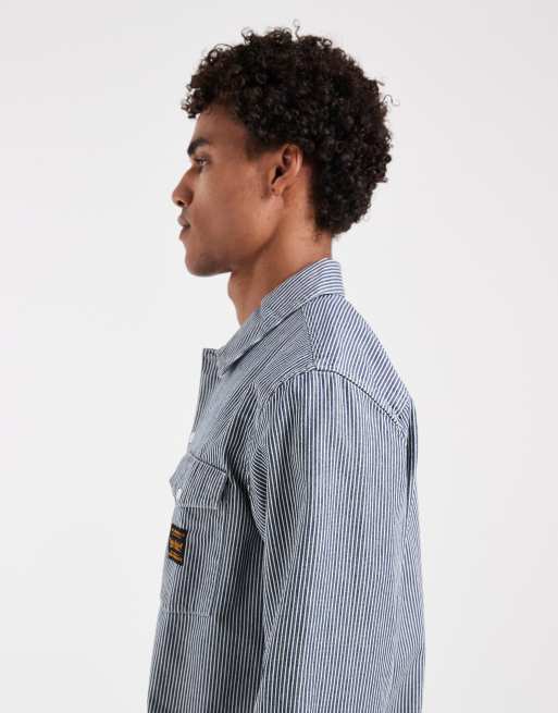 Levi's Workwear striped pocket shirt in blue , 4 of 5