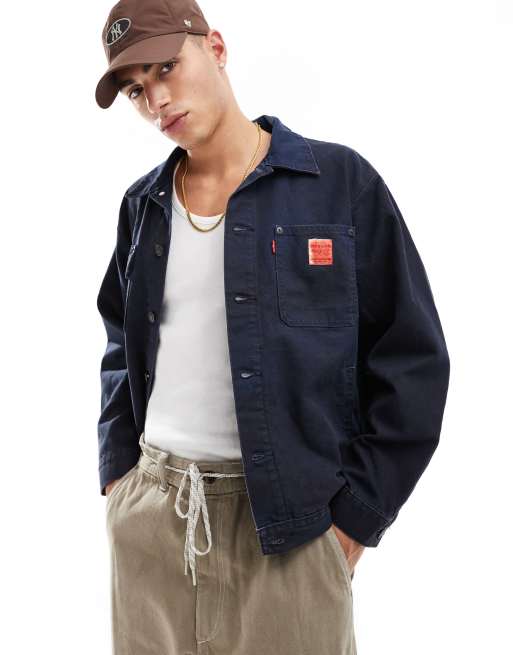 Levi s Workwear sunrise canvas trucker jacket in navy ASOS