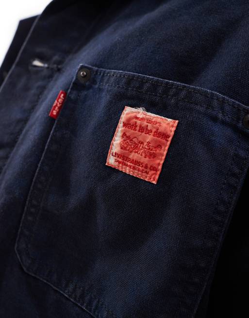 Levi's Workwear – Sunrise – Granatowa płócienna kurtka typu trucker, 4 z 4