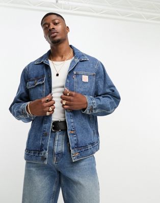 Levi's Workwear Sunrise trucker denim jacket in mid blue wash