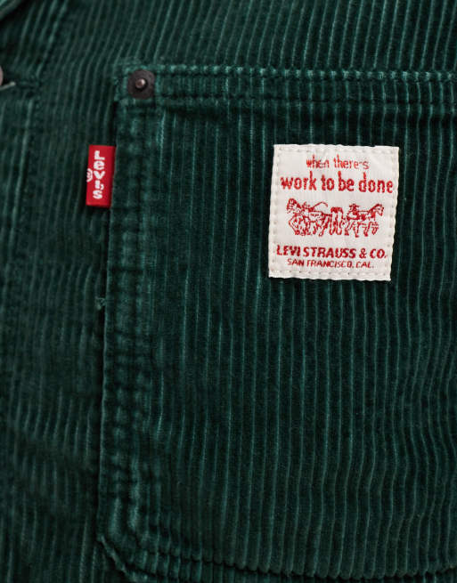 Levi's – Workwear – Sunrise – Trucker-Jacke aus Cord in Grün, 2 von 4