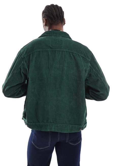 Levi's - Workwear - Sunrise - Truckerjack van corduroy in groen, 4 van 4