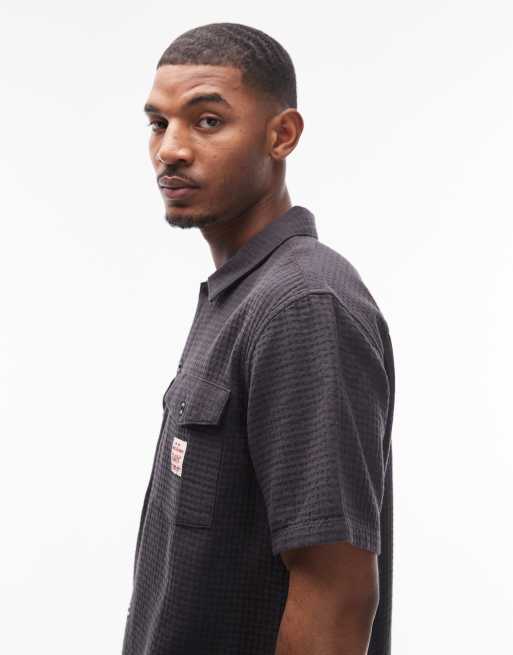 Levi's – Workwear – Svart skjorta med korta ärmar, del av set, 4 av 5