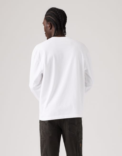 Levi's - Workwear - T-shirt a maniche lunghe bianco acceso, 2 di 4