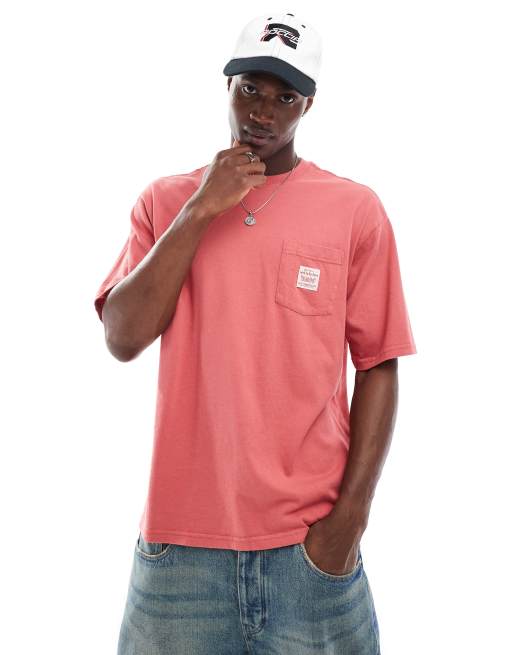 Levi's - Workwear - T-shirt ampia rossa con tasca