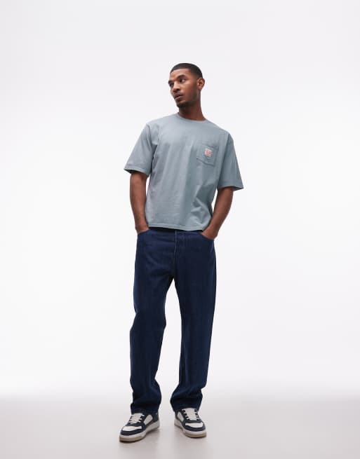 Levi's Workwear t-shirt med ficka i blått, 2 av 5