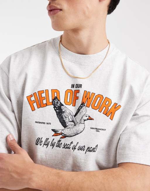 Levi's Workwear t-shirt med grafiskt tryck i gråmelerad, 4 av 5