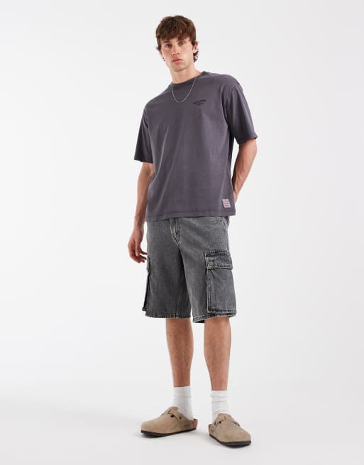Levi's Workwear t-shirt med grafiskt tryck på ryggen i charcoal, 4 av 5