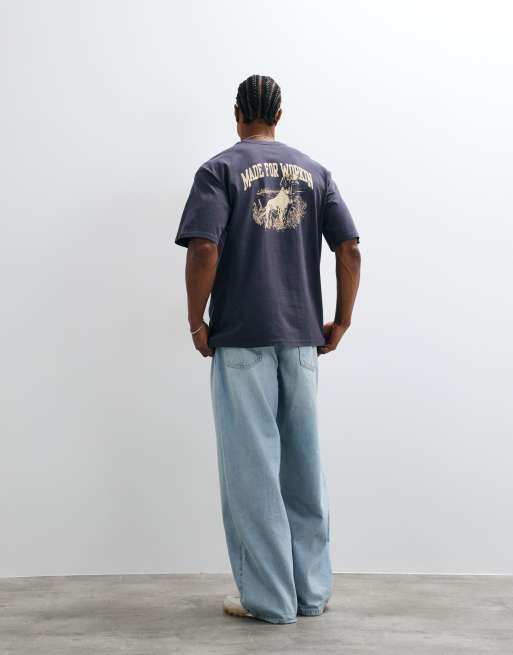 Levi's Workwear t-shirt med grafiskt tryck på ryggen i charcoal, 3 av 5