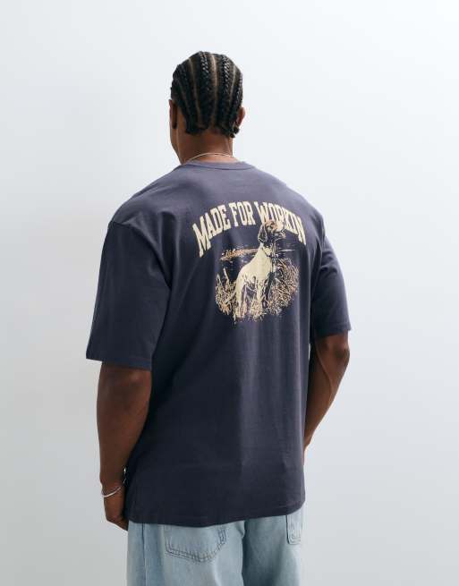 Levi's Workwear t-shirt med grafiskt tryck på ryggen i charcoal, 5 av 5