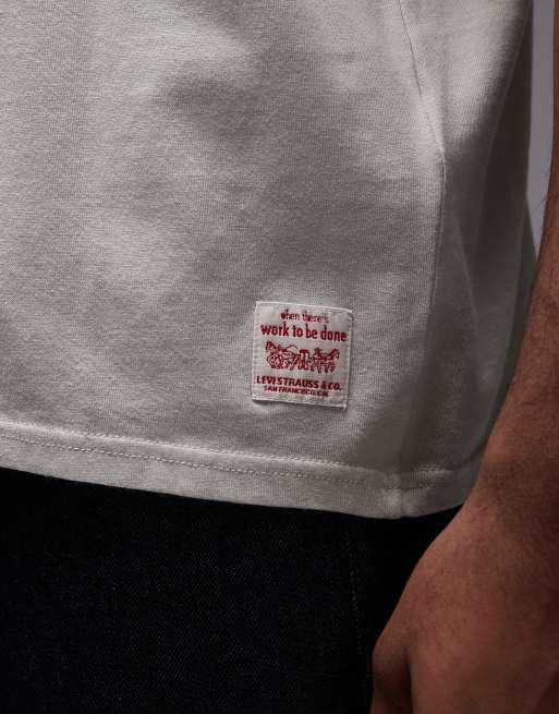 Levi's - Workwear - T-shirt met grafische print op de achterkant in grijs, 5 van 5