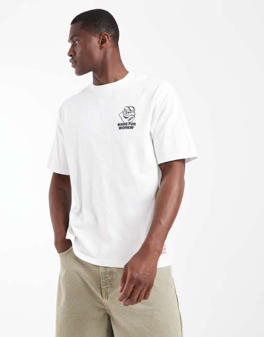 Levi's Workwear T-Shirt mit Grafik-Print auf der Brust in Weiß, 5 von 5