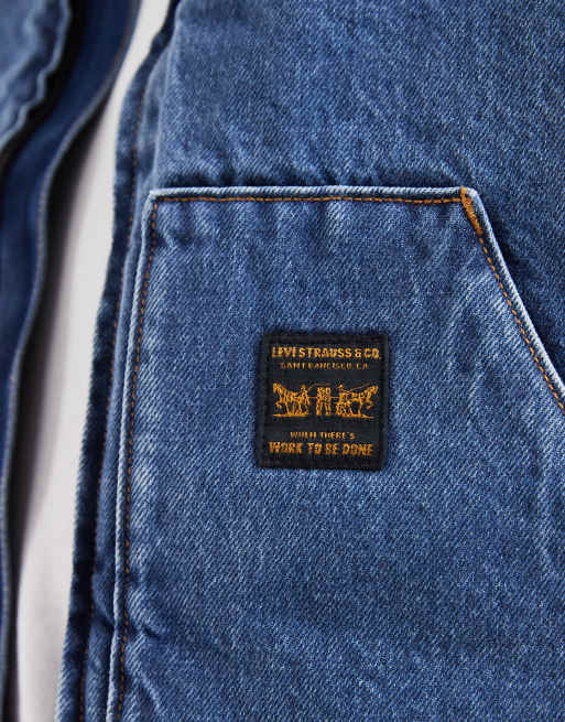 Levi's Workwear Utility-Denim-Weste in gewaschenem Camel, 3 von 5