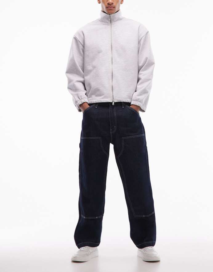 Levi's Workwear vaqueros carpintero holgados de doble rodilla en lavado oscuro