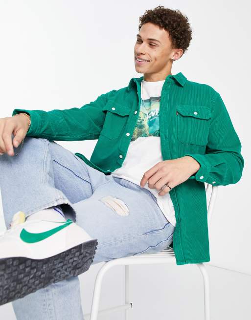 Levi's x ASOS - Grøn fløjlsskjorte - Kun hos ASOS