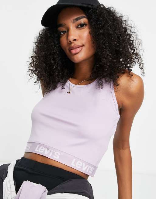 Levi's x Deepika Padukone - Tanktop met logo op de zoom in lila