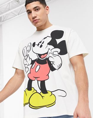 Levi's x Disney large Mickey Mouse graphic t-shirt in white | ASOS