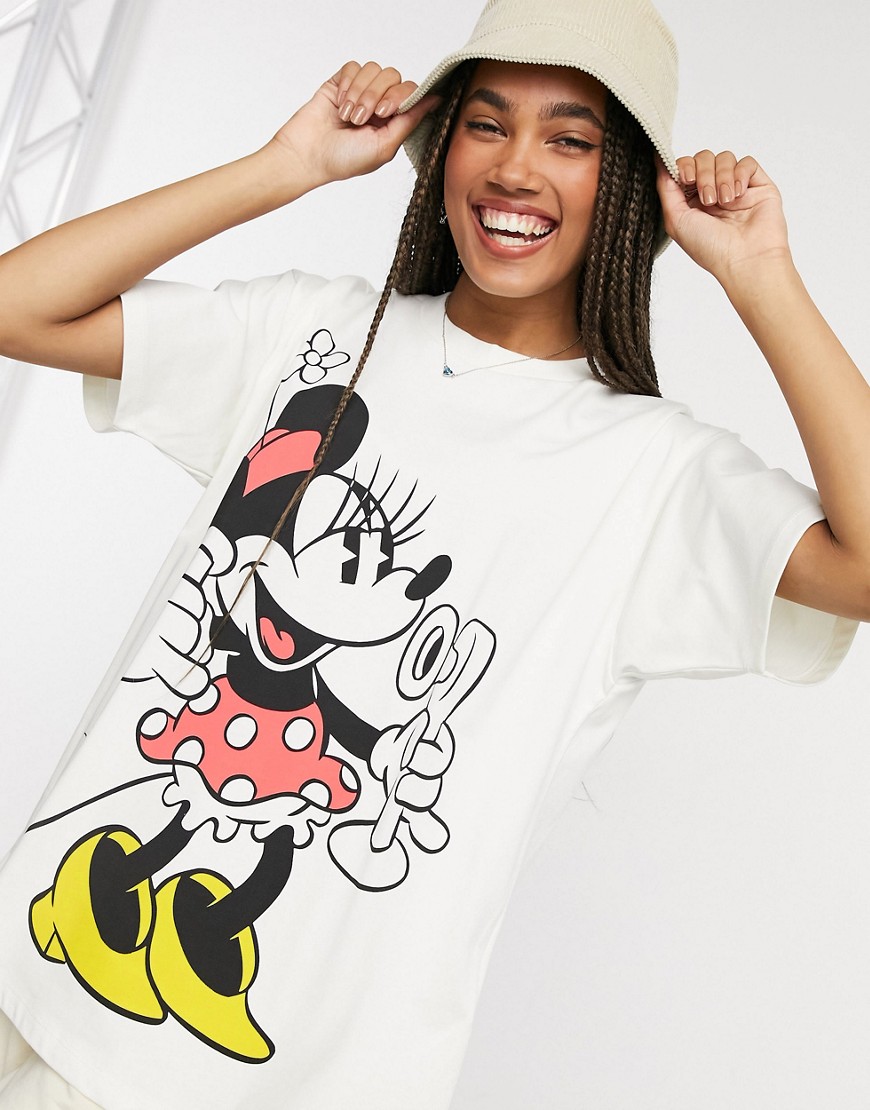 Levi's X Disney – Minnie Mouse – Vit t-shirt med Mimmi Pigg-Vita