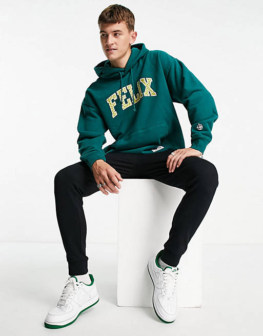 Levi's x felix the cat capsule hoodie in green with chest logo | ASOS