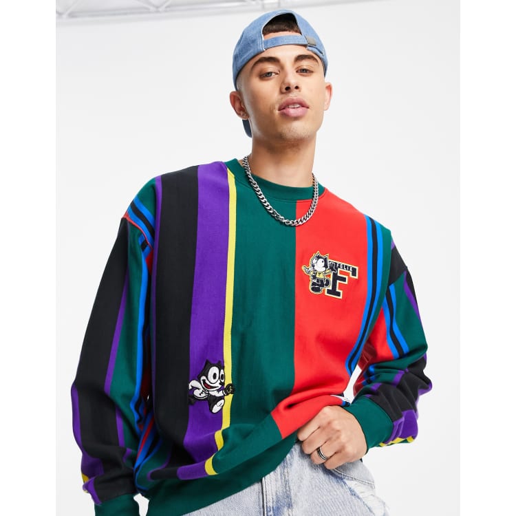 Levi's x felix the cat capsule sweatshirt in collegiate stripe with logo |  ASOS