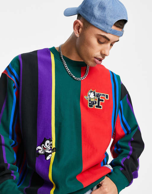 Levi's x Felix The Cat capsule sweatshirt in collegiate stripe with logo |  ASOS