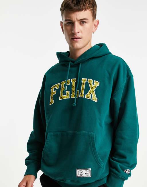 Levi's x Felix the Cat - Kapselhættetrøje i grøn med logo på brystet, 2 af 4