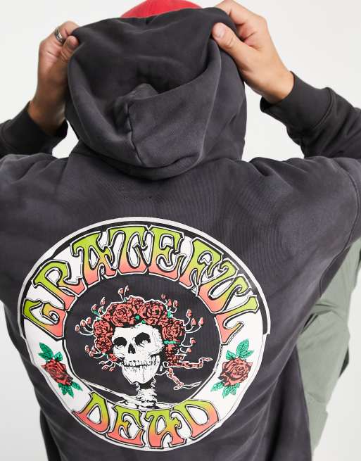 Levi s x Grateful Dead capsule front and back print tie dye hoodie in phantom black