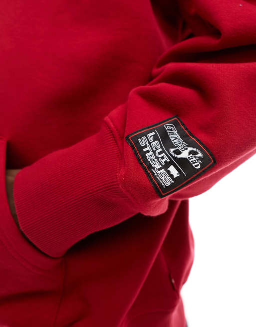 Levi's X Gundam collab - Sweat à capuche avec imprimé sur l'avant - Rouge, 3 de 4