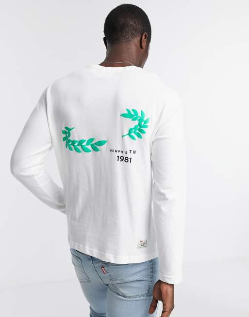 Levi s x Justin Timberlake fresh leaves long sleeve t shirt in white