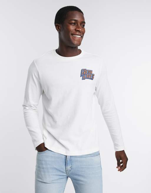 Levi's x Justin Timberlake fresh leaves long sleeve t-shirt in white | ASOS