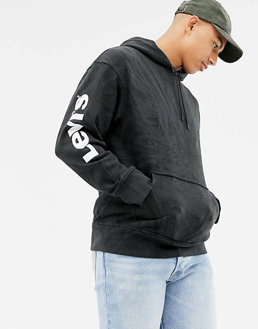 Levi's x Justin Timberlake oversized sLeeve logo hoodie in black | ASOS