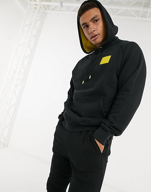 Levi's x LEGO capsule customisation detail hoodie relaxed fit in black |  ASOS