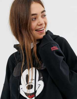 levi's x mickey mouse graphic oversized hoodie